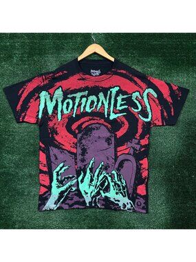 Motionless in White Graveyard Shift All Over Rock T-Shirt Size Large